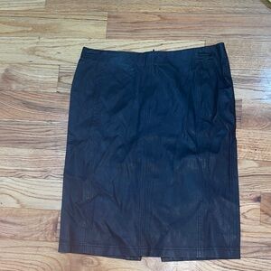 NEW Bagatelle Black  Midi LEATHER Pencil Skirts L